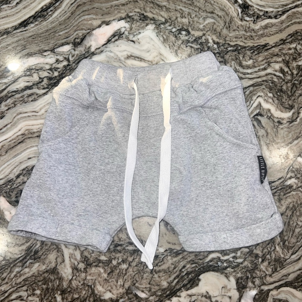 LITTLE BIPSY Collection Grey Raw Edge Shorts 18-24M